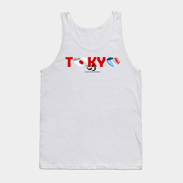 Sports games in Tokyo: Table tennis team from France (FR) Tank Top by ArtDesignDE